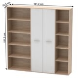 Kondela Omarica s policami, hrast sonoma/bela, MAURUS NEW MA50 | Shoptok.si
