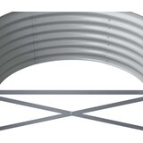  Povišena vrtna gredica od pocinčanog čelika 440x80x36 cm smeđi | shoptok.hr