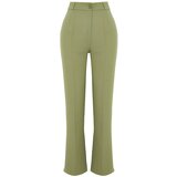 Trendyol Zelene pantalone sa visokim strukom krema | ePonuda.com