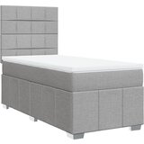 Maison Chic Box spring postelja - Vzmetna postelja z vzmetnico svetlo siva 90x200 cm blago SL4038, (21906144) | Shoptok.si