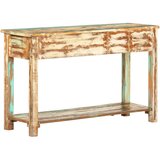  Konzolni stol od masivnog obnovljenog drva 120 x 40 x 75 cm | shoptok.hr