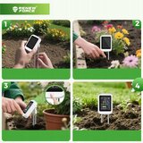  Pametni aku. 6v1 merilnik pH vrednosti tal z barvnim LCD | Shoptok.si