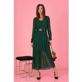 Merribel Dark green Mariedam dress + belt GRAETIS! dark green | shoptok.hr