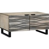 vidaXL Stolić za kavu Bijela, Crna 80 x 50 x 40 cm masivno drvo manga | shoptok.hr
