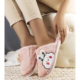 Gemre Light Pink Soft Half Bunny Slippers | shoptok.hr