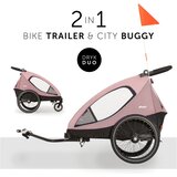 Hauck 2u1 prikolica za bicikl i dječja kolica za dvoje djece Dryk Duo Rose | shoptok.hr