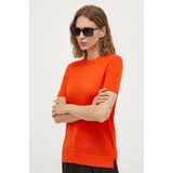Boss Volnen pulover ženski, oranžna barva