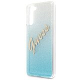 Guess Glitter Gradient zaščitni okvir za Samsung Galaxy S21 Plus, svetlo moder | Shoptok.si