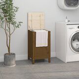 vidaXL Zaboj za perilo medeno rjav 44x44x76 cm trdna borovina | Shoptok.si