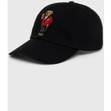Polo Ralph Lauren Bombažna bejzbolska kapa črna barva, 710926923