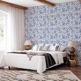  Tapeta - Illustration with blue flowers 50x1000 | shoptok.hr