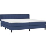  Box spring postelja z vzmetnico modra 200x200 cm blago, (20894418) | Shoptok.si