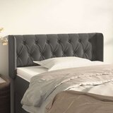 vidaXL Vzglavje z ušesi temno sivo 103x16x78/88 cm žamet | Shoptok.si