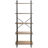 CARRYHOME regal 60/164/36 cm črna, barve hrasta | Shoptok.si