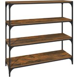 Maison Chic Knjižna omara - Knjižni regal dimljen hrast 100x33x100 cm inž. les in jeklo, (21725771) Cene
