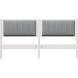  Tapecirani uzglavlje Bijelo 150 cm Čvrsto borovo drvo | shoptok.hr