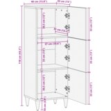  Visoka omara Rjava 40 x 33,5 x 110 cm Masiven les manga, (5000217941) | Shoptok.si