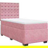  The Living Store Box spring postelja z vzmetnico roza 100x200 cm žamet - Box Spring Postelja, (21490333) | Shoptok.si
