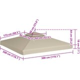  Zamjenski pokrov za sjenicu 310 g/m² bež 3 x 3 m | Eponuda.ba