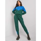 Fashion Hunters RUE PARIS Blue and green sweatshirt set Cene