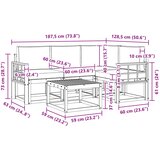  Set vanjskih sofa 5 kom. Bijela i bež | shoptok.hr