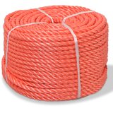 vidaXL zvita vrv polipropilen 12 mm 500 m oranžna | Shoptok.si
