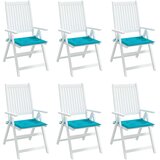  Jastuci za vrtne stolice 6 kom tirkizni 40x40x4 cm od tkanine | shoptok.hr