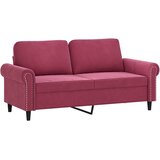  2-dijelni set sofa s jastucima crvena boja vina baršunasti | shoptok.hr