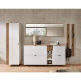 Voleo viseča omara za čevlje bela, hrast artisan | Shoptok.si