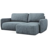 Makamii Prljavo plava sklopiva/s prostorom za odlaganje kutna garnitura od šenila (s desnim kutom/s ležaljkom) Lilo – | shoptok.hr