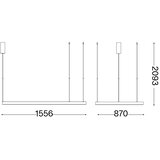 Ideal Lux led luster na sajli waves LED/54W/230V cri 90 crna | Eponuda.com