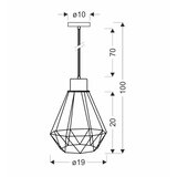  Visilica na sajli PRIMO 1xE27/60W/230V crno-zlatni | Eponuda.com