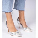 D/CEO marka niezdefiniowana Silver stilettos decorated with rhinestones Coluga | ePonuda.com