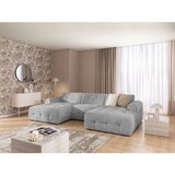 Ropez Svetlo siva kotna sedežna garnitura (v obliki črke "U"/z ležalnikom) Melva – | Shoptok.si