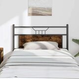  Posteljno vzglavje dimljeni hrast 107cm inženirski les in jeklo, (21829180) | Shoptok.si