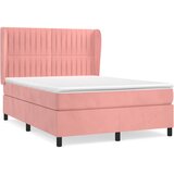  The Living Store Box spring postelja z vzmetnico roza 140x190 cm žamet - Box Spring Postelja, (21489750) | Shoptok.si