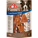 8in1 3 + 1 gratis! Triple Flavour priboljški za pse - Wings žvečilne palčke 4 x 6 kosov