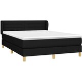  Krevet s oprugama i madracem crni 140x200 cm od tkanine | shoptok.hr
