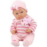  Lutka beba, prugasti džemper, kapa, šal, ružičasta | Shoptok.si