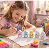  Easter Styrofoam Eggs For Painting Markers Rabbit Pattern D 6pcs | Shoptok.si