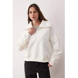 TRENDYOLMILLA ženski duks Twoaw26Sw00009, Ecru-Ecru Cene
