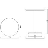 noo.ma Okrugao pomoćni stol ø 44 cm Odo – | shoptok.hr
