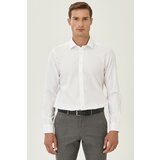 ALTINYILDIZ CLASSICS Men's White Non-iron Non-iron Slim Fit Slim Fit 100% Cotton Dobby Shirt. Cene