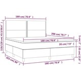  Box spring postelja z vzmetnico LED modra 180x200 cm blago, (20899854) | Shoptok.si