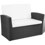  4-dijelna vrtna garnitura od poliratana s jastucima crna | shoptok.hr