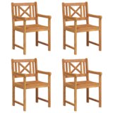 vidaXL Vrtni stoli 4 kosi 56x55.5x90 cm Trden les akacijevca | Shoptok.si