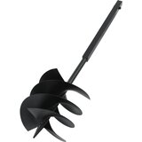  Bušilica za zemlju s ručkom 250 mm čelična crna | shoptok.hr