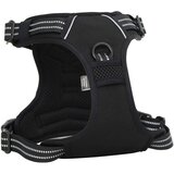 vidaXL Oprsnica za pse s povodcem i ogrlicom podesiva crna M | shoptok.hr