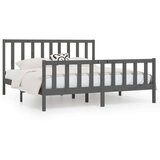  Za krevet od masivne borovine sivi 200 x 200 cm | shoptok.hr