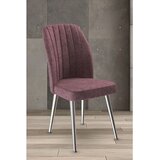 Hanah home set trpezarijskih stolica Platinum 2 kom, puder roze tkanina Jerry, hromirane metalne noge | Eponuda.com